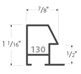 7/8 " width: ideal for small or medium size artworks. Due to its smooth, modern face, this versatile frame suits a wide selection of photographs, paintings and giclee prints.

Nielsen 130-421 Profile