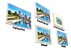 Plaque Mounting Styles with white colored beveled edges